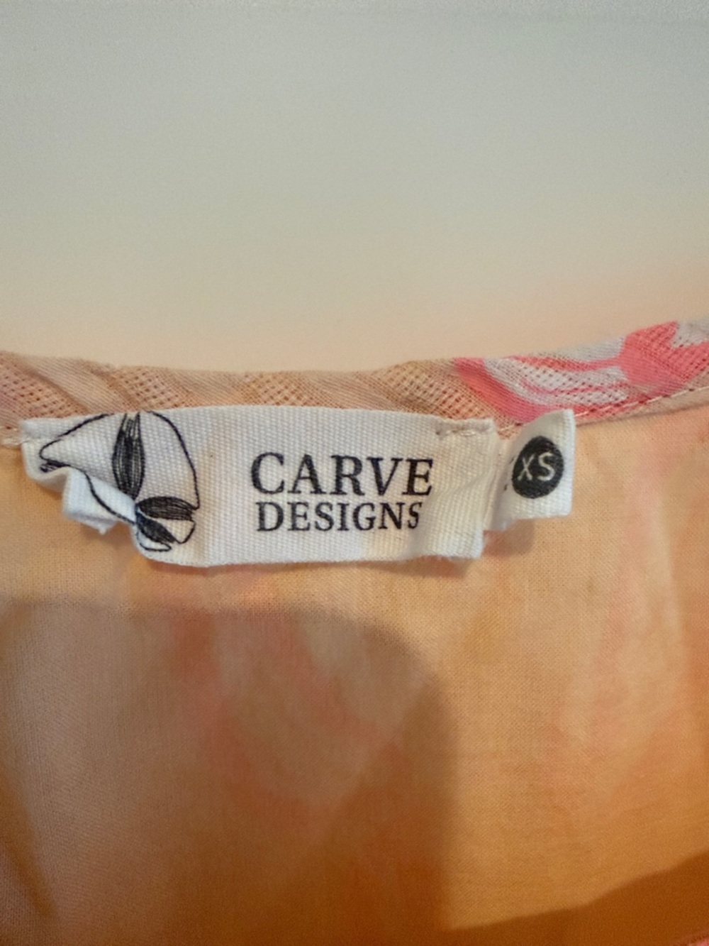 Carve Designs Peach and Pink Printed Sundress - Picture 2 of 3